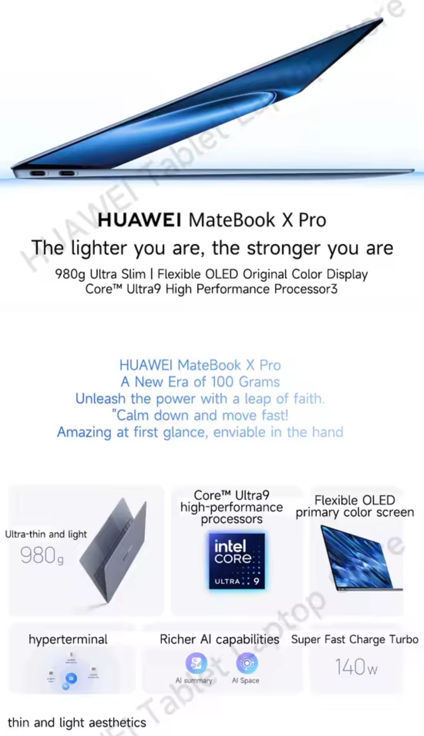 HUAWEI MateBook X Pro 2025 Laptop Inter Core Ultra9 185H 32GB 2TB Netbook 14.2inch 3.1k Touchscreen 120Hz OLED